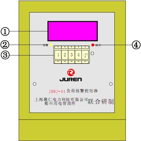 負荷報警控制器面板示意圖