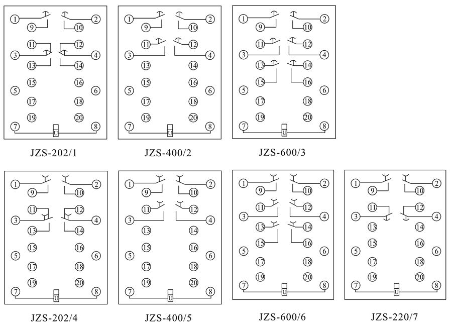 JZS-202/1內(nèi)部接線圖