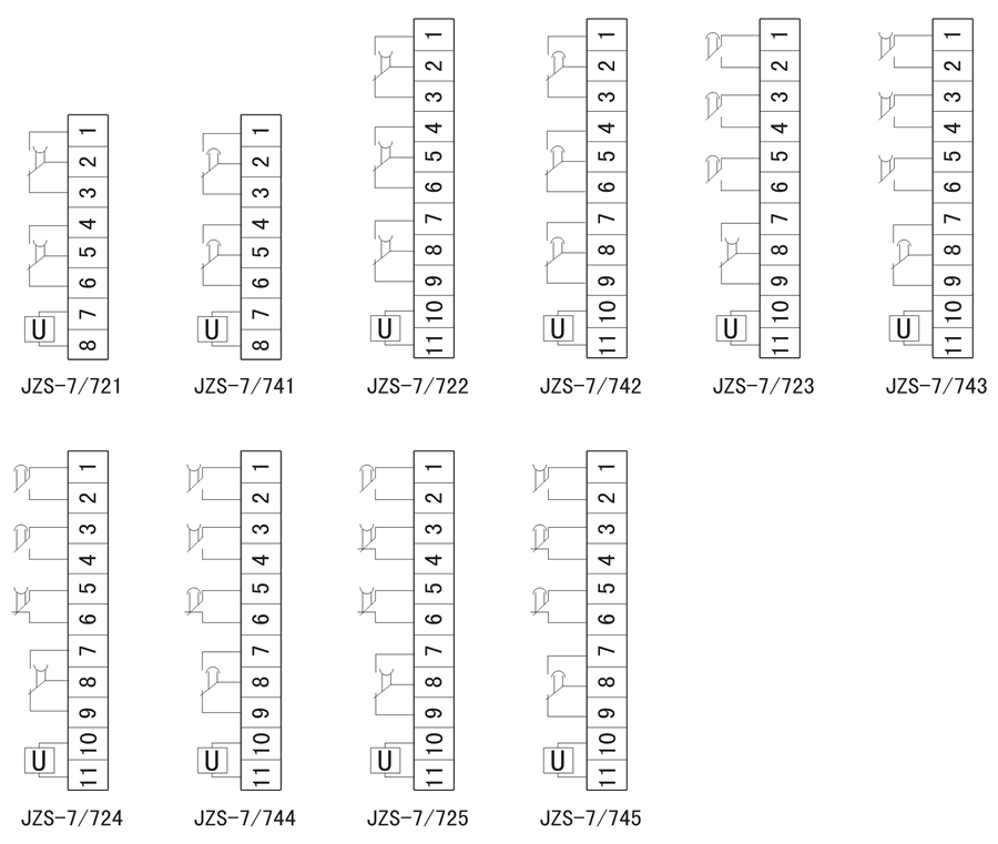 JZS-7/721內(nèi)部接線圖