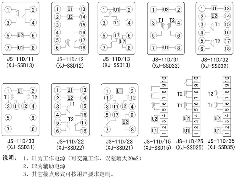 JS-11D/31內(nèi)部接線(xiàn)圖