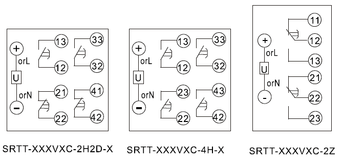 SRTT-24VDC-2H2D-A內(nèi)部接線圖