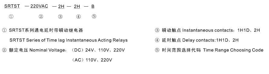 SRTST-220VAC-1H1D-1H1D-A型號(hào)及其含義