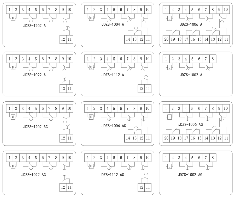 JDZS-1112AG內(nèi)部接線圖