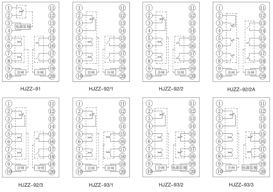 HJZZ-92/3內(nèi)部接線圖