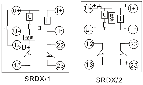 SRDX-1-220VDC/110VDC內(nèi)部接線圖