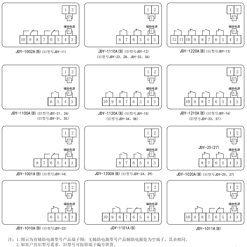 JDY-1100B內(nèi)部接線圖