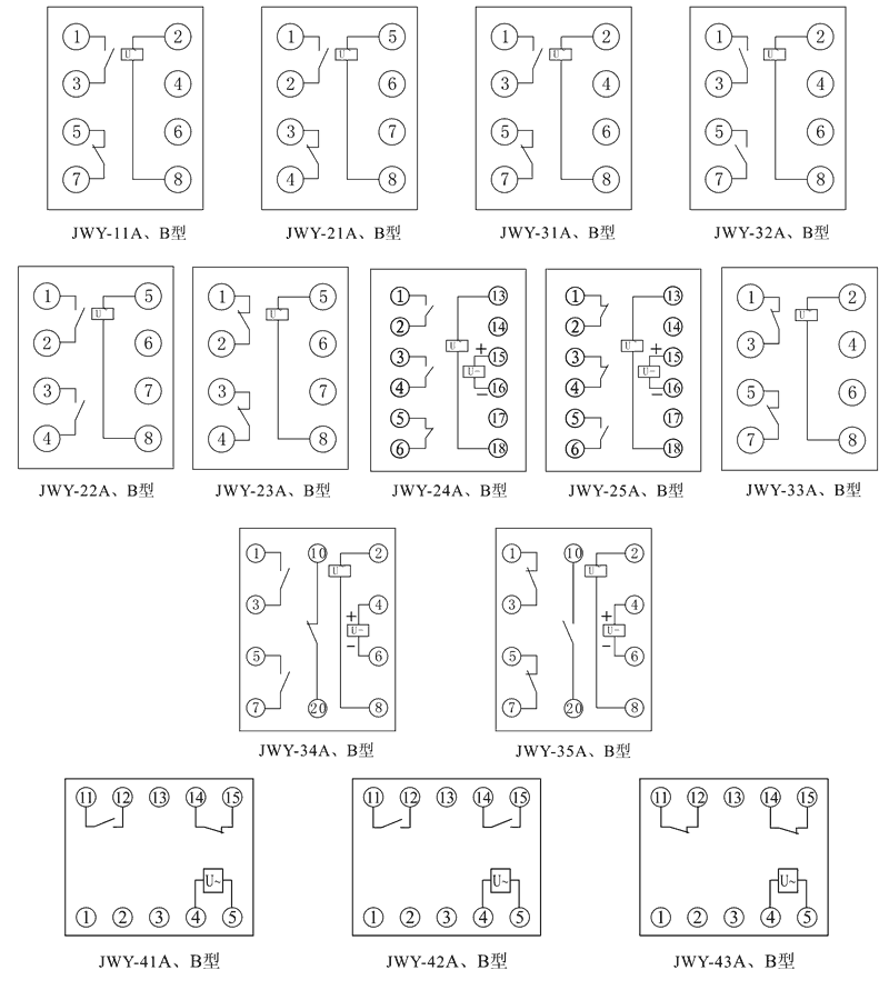 JWY-23B內(nèi)部接線圖