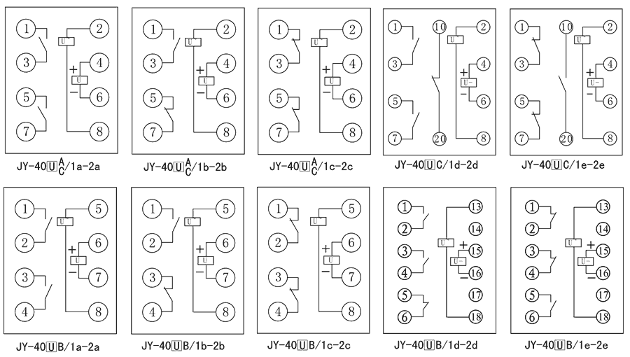 JY-40UC/2D內(nèi)部接線圖