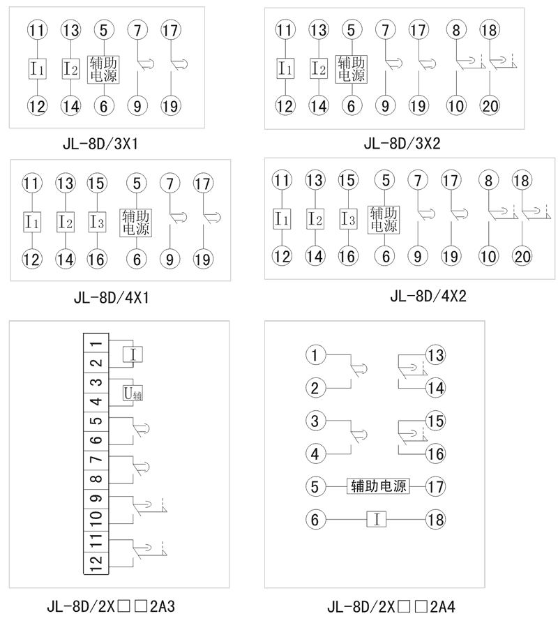 JL-8D/2X222A4內部接線圖