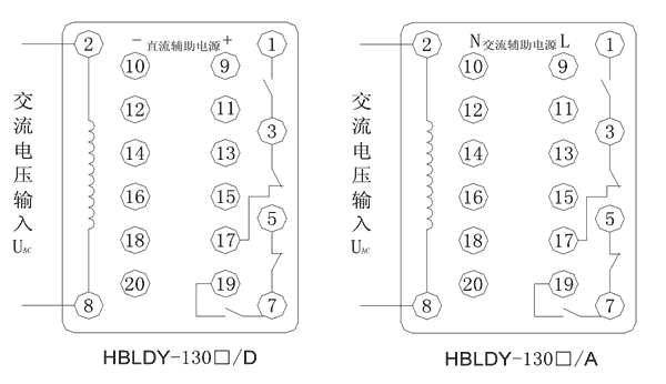 HBLDY-1302/D內(nèi)部接線圖