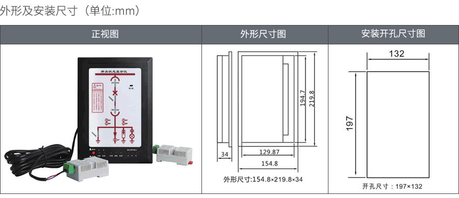 JRXS601開關(guān)狀態(tài)顯示儀外形尺寸